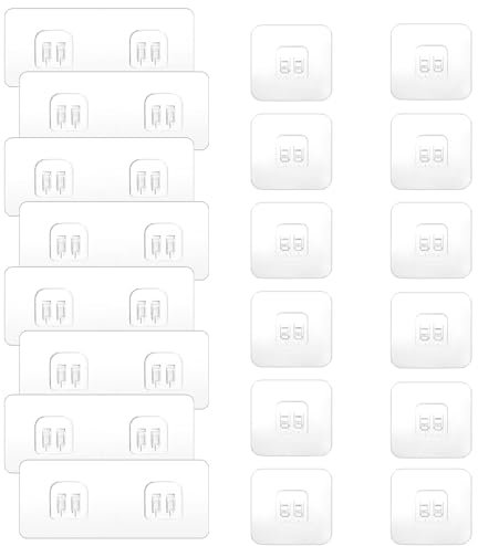 LIANRISES 20 Piezas Ganchos Para Ducha De Baño, Adhesivo Estantes Cesta, Ganchos Adhesivos De Repuesto Para Estantes De Ducha, Accesorios De Cocina, Sin Perforación