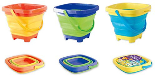 aqxreight Vikbar Strandhink för Barn 2L Hopfällbar Sandhink Plast Multifunktionell Sandleksak för Campingresor Utomhus Lek (grön)