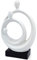 Elegante Escultura « Familia » - Moderna Figura de cerámica de 34 cm - Decoración intemporal para el salón y para el Nacimiento - Estatua Decorativa en Blanco y Negro