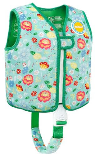 Boglia Chaleco de Natación para Niños Pequeños, flotadores Traje de Baño Flotante con Chaleco con Correa de Seguridad Ajustable Unisex