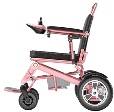 Patinete Eléctrico De Cuatro Ruedas, Plegable,Ligero, Totalmente Automático E Inteligente Exclusivo Para Mujeres,Silla De Ruedas Eléctrica Rosa De Alto Valor,Motor De 250 W,Marco De Aluminio A,20A