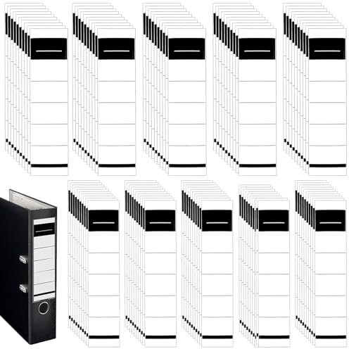 100 Stück Ordnerrücken Selbstklebend (5.4x19 cm 3.6x19 cm) Ordner Etiketten Selbstklebend,Ordnerrücken Aufkleber Bürospezifisch, Ordner Rückenschilder Selbstklebends Weit Anwendbar