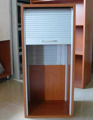 Persianas para armarios Kit de puertas enrollables para gabinetes con riel, persiana tensora blanca - Panel de repuesto retráctil para autocaravanas, cocinas, armarios, compartimentos(80x120cm)