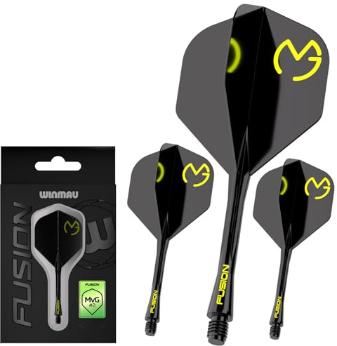 WINMAU Darts - Fusion Integrerat flyg- och axelsystem - No.2 Form och design - Finns i kort, mellan och medium - Finns i olika färger