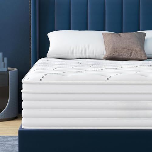 Queblox Matelas 180 x 200 cm, Hauteur 28cm,Matelas en boîte,7-Zone Pocket Sprung Mattress,Fermeté Moyenne,Isolation des mouvements,180x200x28cm