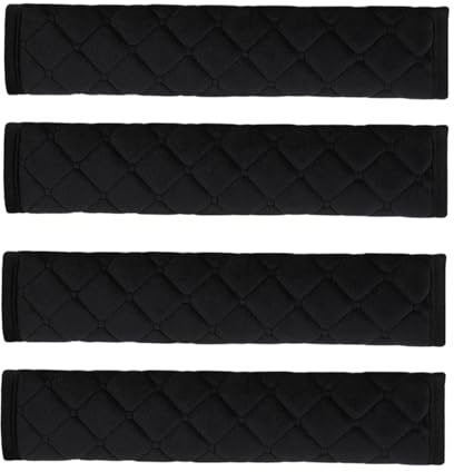 fKiZanthene 4Pcs Car Seat Belt Pads, Black Seat Belt Covers, Seat Belt Padding for Shoulder Protection, Fits Most Vehicles for Car Long Drives​