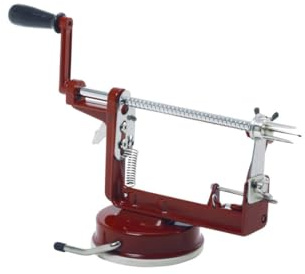 Norpro Apple Master-Apple, Potato, Parer, Slicer & Corer with Vacuum Base, Red frame