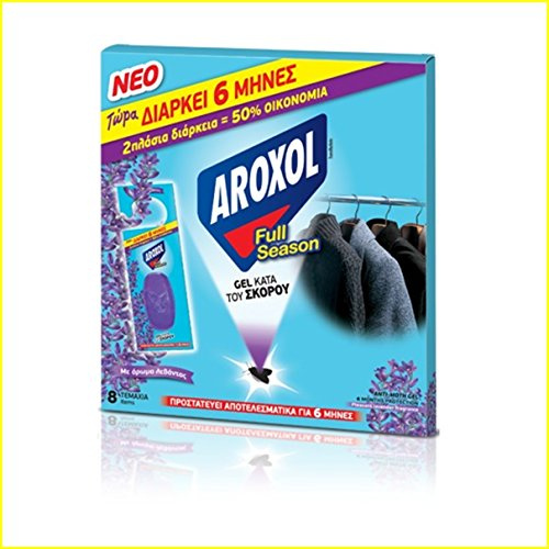 Natural Anti-Moth Gel Tablets/sachet Pleasant Lavender Fragrance for Clothes Fabric - Last up to 6 month - 8 Gels Pack