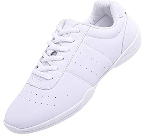 DADAWEN Damen Cheerleading Schuhe Mädchen Tanz Turnschuhe Yoga Training Schuhe, Weiß, 30 EU