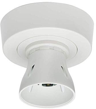 Knightsbridge SN8230T2 HO BC Batten Holder with Ceiling Rose Base ,White,3-Plate
