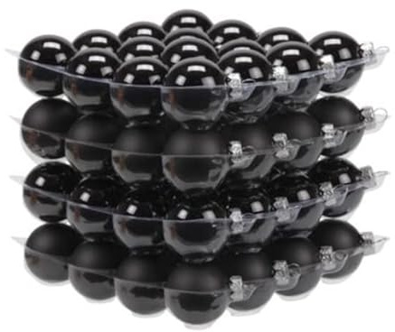 30 STK Glaskugeln Christbaumkugeln schwarz Weihnachtskugeln 57mm Glas Kugeln o611 Weihnachtsdeko Baumschmuck Weihnachten Baumdeko Hänger Kugeln