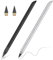 AUAUY 2 Stück Metall Tintenlose Bleistifte Ewig, Infinity Pencil mit 2 Austauschbarem Ewiger Bleistift Wechselkopf für ab 3 Jahren Kinder und Erwachsene Bleistifte (Schwarz, Silber)
