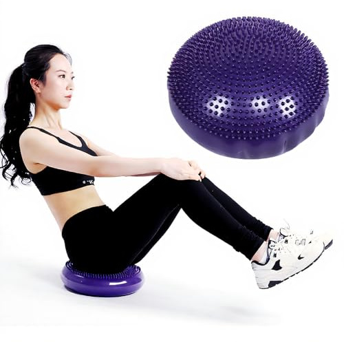 Tosuny Cojín Oscilante de Estabilidad de Aire, Almohadilla de Entrenamiento de Entrenamiento de Estabilidad de Núcleo de Fitness sin Bomba de Inflado para Entrenar el Equilibrio y la Flexibilidad