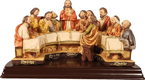 FADEDA Sista kvällsmålningen/höjd: 8 cm/handmålad/detaljerade krubbfigurer – julbord, dekoration, krubbtillbehör