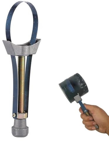 Tokaneit Chiave per Filtro Olio,Chiave per Rimozione Filtro Olio,Chiave Regolabile per Filtro Olio,Strumento per la Rimozione del Filtro Dell'olio,Chiave per Filtri Dell'olio con Fascia in Acciaio