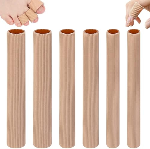 NCTNCX 6 Pièces Protege Orteil Silicone, 3 Tailles Protection Orteil Silicone Découpable, 15cm Protection des Orteil en silicone pour Callosités, Cors, Ampoules
