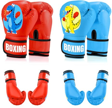 Kids Boxing Gloves for Boys & Girls, Youth Boxing Training Gloves for Kids Age 3 to 9 Years, 4OZ Training Sparring Gloves for Punching Bag Kickboxing Muay Thai MMA