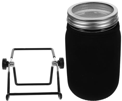 SUPVOX Kit de Germinación con Tarro Mason Boca Ancha Tapa y Soporte de Acero Inoxidable para Brotes de Legumbres Accesorios Completos para Cultivo Casa