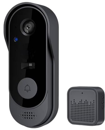 Video-dörrklocka monitor – WLAN-aktiverad intelligent säkerhetskamera, kommunikationsenhet för dörringångar med rörelselarm, molnbackup-kommunikationssystem | Inomhus utomhus lägenhet företag