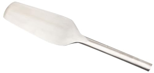 MAGICLULU Truelle de Maçon en Acier Inoxydable, Outil à Main Robuste pour Maçonnerie, Truelle à Béton Double Face Tête Plate Arrondie, pour Travaux de Construction et Pose de Briques