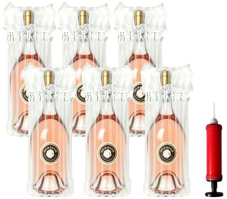 Lot de 24 Sacs Gonflables Protection Bouteille Vin avec 8 Colonnes d'Air