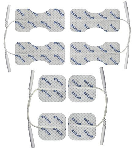 axion 8 Elektroden Pads zur Anwendung an Hand und Finger | Wiederverwendbare Klebe-Elektroden für TENS-Geräte | Sehr Gute Haft - & Leitfähigkeit | zertifiziertes Medizinprodukt