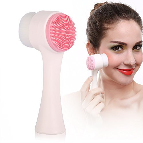 Brosse de Nettoyage pour Visage Brosse Visage Nettoyante Manuelle, Douce, Tendance, Nettoyage Double Face, Massage, Soin de la Peau