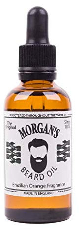 Morgan's Pomade Beard Oil for Daily Beard Maintenance, Softens Facial Hair and Moisturises the Skin, Fast Absorbing, Brazilian Orange Fragrance 30ml