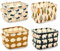 sinzau Lot de 4 paniers de rangement pliables en lin pour bureau, chambre à coucher, salle de bain, 4 motifs
