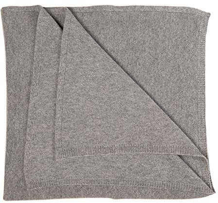 Graham Cashmere - 100% Cashmere Purl Stitch Large Baby Blanket - Made in Scotland (Flannel Grey)