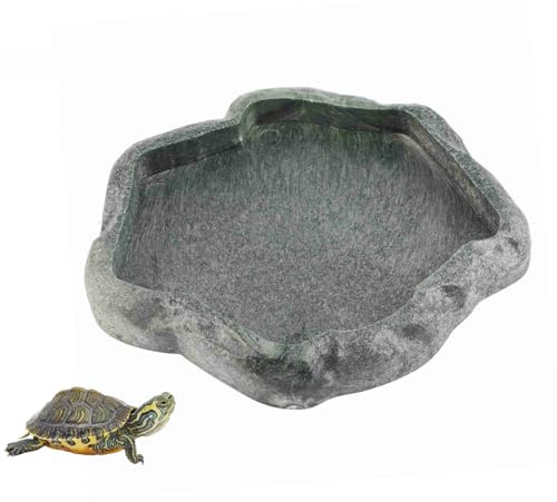 Yosoo Health Gear Cuenco de alimentación de Reptiles, Cuenco de Agua de Tortuga, Cuenco de Comida, alimentador de Reptiles, Bandeja de Agua para Reptiles, Tortuga, escorpión, Lagarto (1)