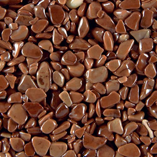 Terralith Steinteppich Marmor Komplett-Set für 1qm - Körnung: mittel - 4-6mm mit Epoxidharz Bindemittel - für Innen in braun (bruno)