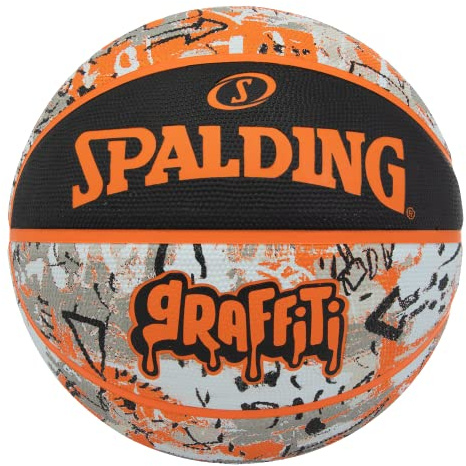 Orange Graffiti Sz5 Rubber Basketball