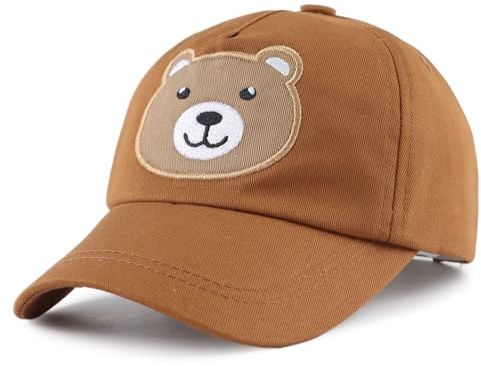 XIAOHAWANG Unisex Sommer Mütze Mädchen Sonnenschutz Baseball Cap Jungen Schirmmütze UV Schutz Basecap Kinder Kappe Frühling,Sommer (Broun bär, 6-24 Monate)