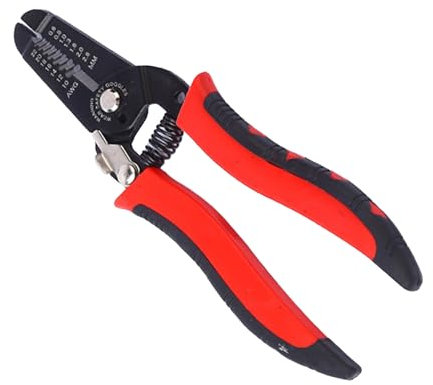 Okaywork Pelacables, pelacables electricistas, cortador de cables, engarzado, atrapado, capacidad de pelado: 0,6-2,6 mm 22-10 AWG, resorte que ahorra mano de obra, 180 mm,herramientas electricista