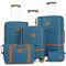 Joyway Koffer Reisekoffer von ABS Hartschalen Erweiterbar Trolley Kofferset mit TSA Schloss und 4 Rollen Der Handgepäck Sets Enthält 1 Reisetasche und 1 Kulturbeutel Dunkel Blau