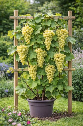 2 stycken vinrankor Bianca – Vitis vinifera | Vit bordsdruva, vinterhärdig och hållbar | robust och lätt att rengöra | 30–50 cm