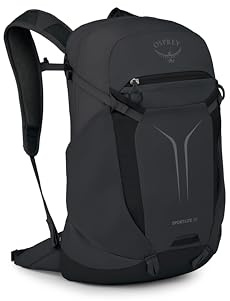 Osprey Sportlite 20L Lightweight Hiking Backpack, Black OS | daypack, travel daypack, camping pack, Black color, OS size