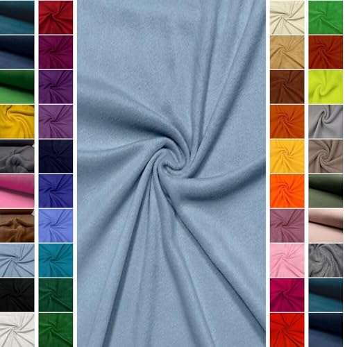 StoffBook babyblau fleecestoff antipilling, weiches microfleece, polar fleece, kuscheliger stoff zum nähen & kleben für wellness, outdoor winterbekleidung, b572
