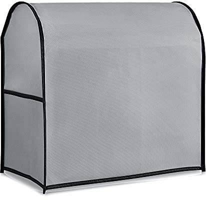 kwmobile Cover Protettiva Compatibile con KitchenAid 4,3-4,8 Litri - Copertina 2in1 Protezione 3X Scomparti Porta Utensili da Cucina Grigio Chiaro