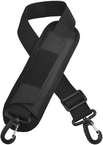 TRIWONDER Cinghia Tracolla Regolabile per Borsa, Borsone da Viaggio e Palestra, Tracolla di Ricambio per Borsa Uomo Donna Computer Fotocamera (A - Nero)