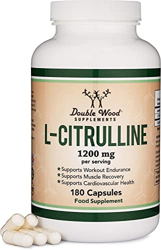 DW L-Citrulline | 180 Capsules de L Citrulline - 1200 mg par Portion | Complement Oxyde Nitrique | Sans OGM Sans Gluten | Fabriqué au Royaume-Uni