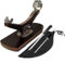 BlendNature Jamonero Giratorio Basculante Profesional - Incluye Cuchillo de Corte Gran Precisión + Chaira afiladora y Cubre jamon + Diseño moderno y elegante
