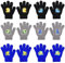 QKURT 6 Paar magische Kinderhandschuhe, Unisex-Winter-Strickhandschuhe dehnbare Vollfinger-Kinder-Fäustlinge Geburtstags- und Weihnachtshandschuhe mit Dinosaurier-Muster für 5–12 Jahre