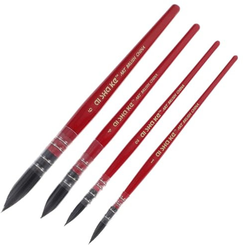 STOBOK 1 Acrylpinsel Pinsel Mit Spitzer Spitze Detailpinsel Aquarellpinsel Tintenpinsel Tempera Malpinsel Kunst Skizzieren Pinsel Ölgemäldepinsel Spitze Detail Pinsel Bambus Gouache Mopp