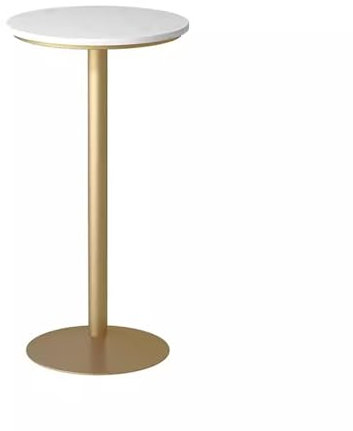 Junvstor Runder Cocktail-Bartisch mit Metallsockel, hoher Bistro-Pub-Tisch, Thekentisch für Küche, Esszimmer, Wohnzimmer-Beistelltisch, Marmor-Nachttisch (Size : Height 105cm)