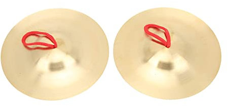 1 Paar Handbecken, Fein Polierte Messing-Fingerbecken, Crash-Becken, Percussion-Instrumentenpaar, Lehrwerkzeug, Spielzeug für Erwachsene, Kinder