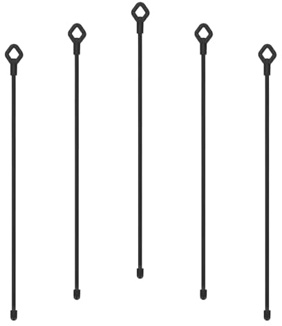 PATIKIL Rubber Twist Ties, 12 Inch Silicone Reusable Twist Ties Heavy Duty Bendable for Bundling Holding, 5 Pcs, Black