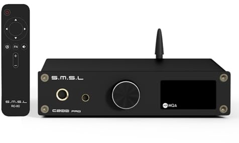 SMSL C200PRO MQA DAC Hörlursförstärkare ESS ES9039Q2M IC MQA MQA-CD DAC | Bluetooth 5.1, USB XMOS XU-316, For PS4/PS5 /SW/PC/Phone SPpel-DAC, USB/Opt/Koaxial/BT Ingång, 6,35 mm/4,4 mm/TRS/RCA Utgång