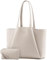 LOVEVOOK Bolso grande para ordenador portátil, para mujer, beige, 15,6 pulgadas